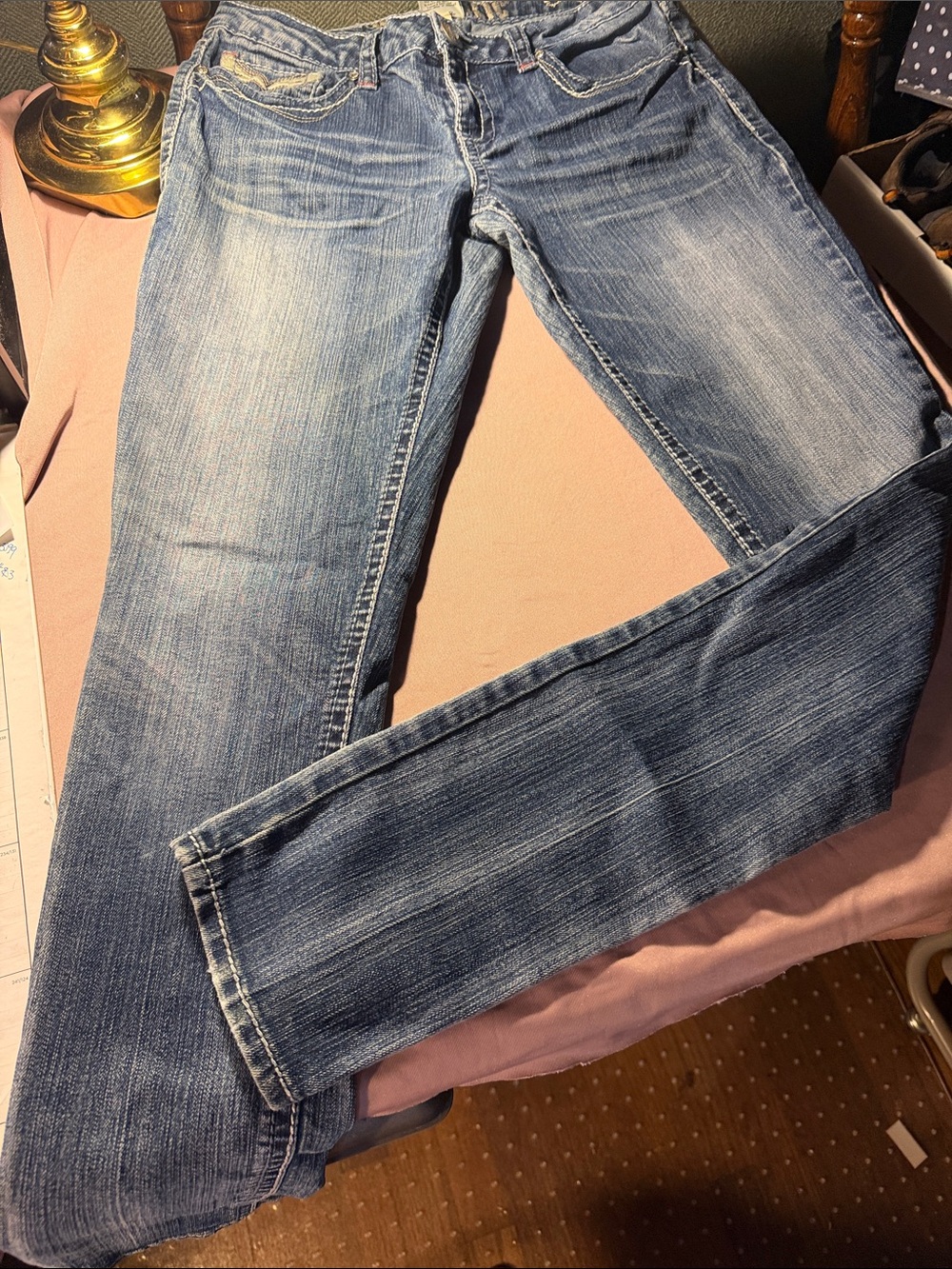 Hydraulic Women's Faded Blue Straight-Leg Jeans